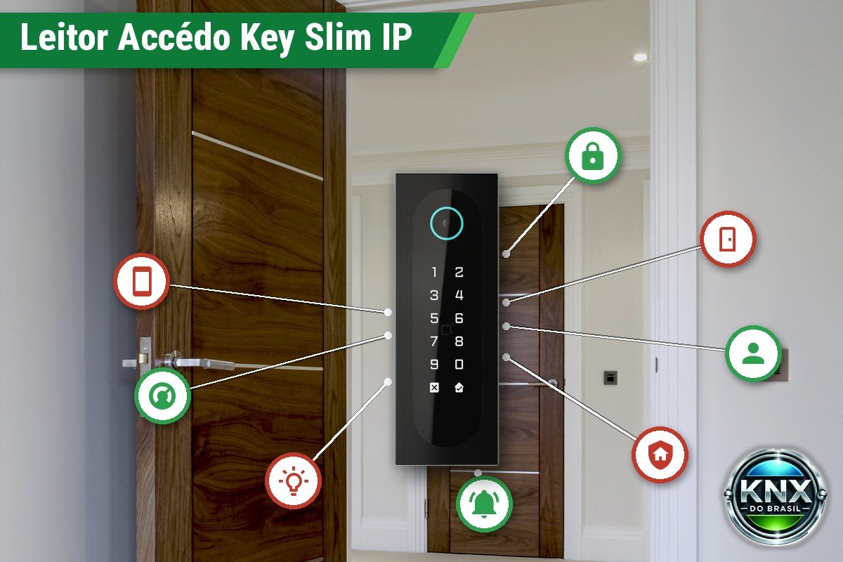 Leitor de Controle de Acesso Accédo Key Slim IP