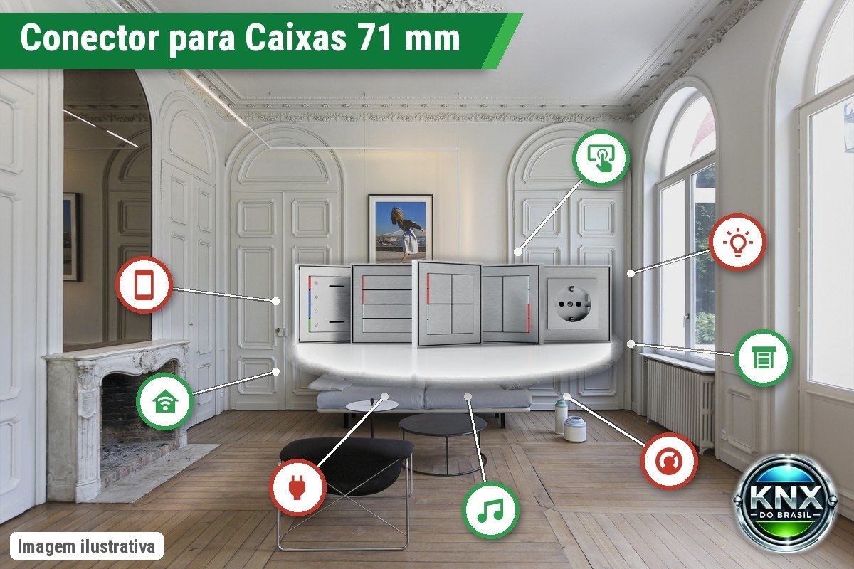 Conector para Caixas Módulo 71 mm (para EK-SIT-1D-D)