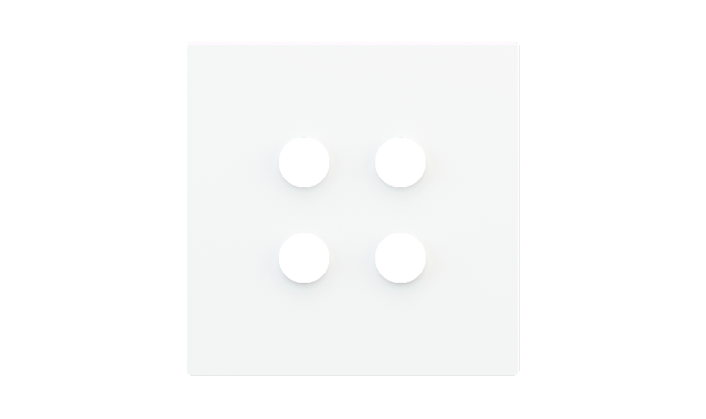 Botoeira KNX com Termostato 4 Teclas Série Proxima – LED RGB