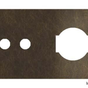 Placa Proxima Personalizada – Botoeira 2T + Tomada IT UNEL – Metal Bronze Corked
