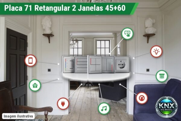 Placa Retangular 71 (80x151) 2 Janelas (45x45 + 60x60) – Form/Flank/NF