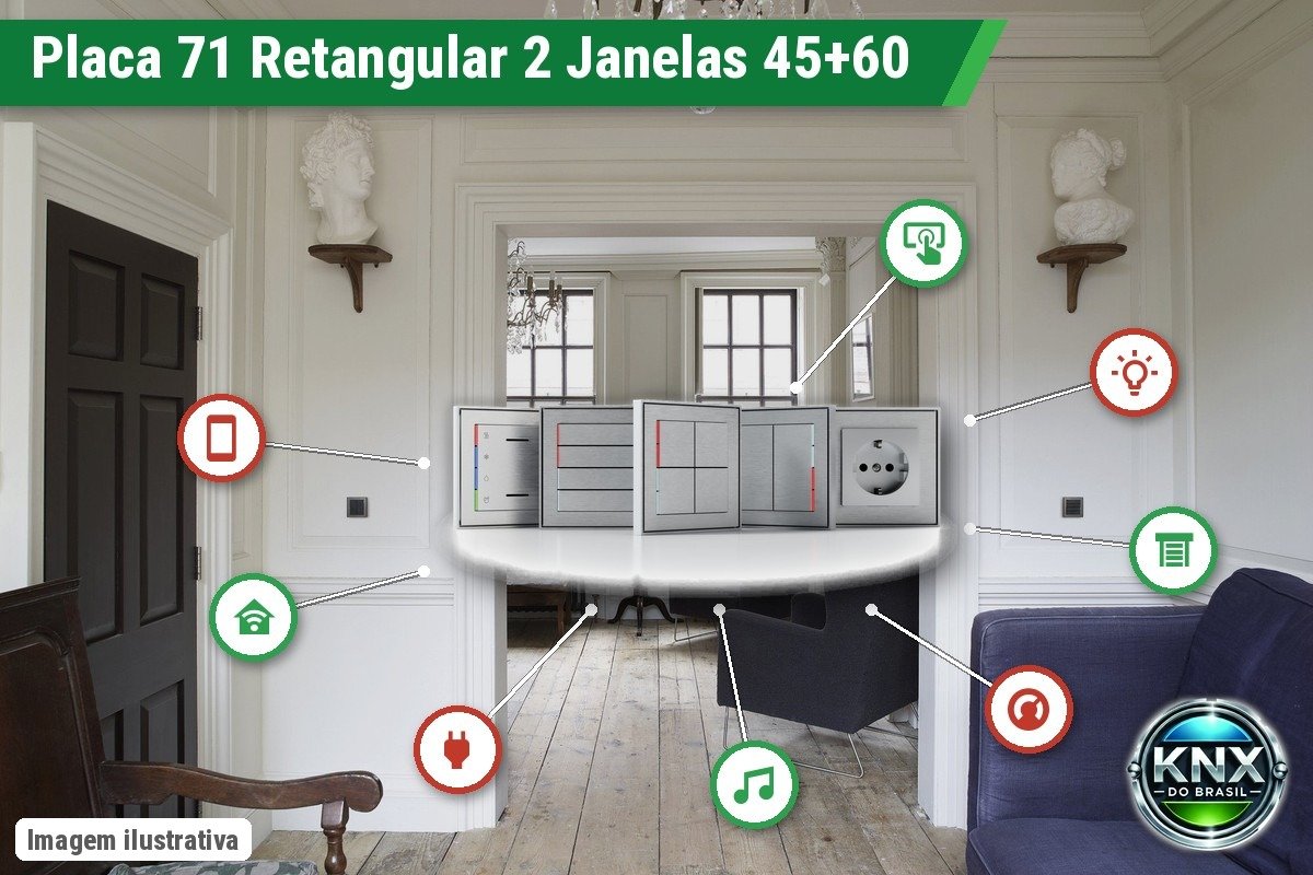 Placa Retangular 71 (80x151) 2 Janelas (45x45 + 60x60) – Form/Flank/NF
