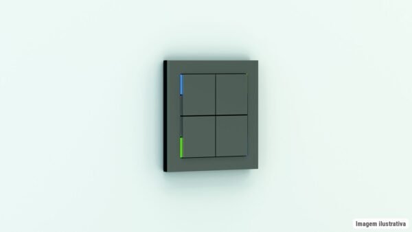 Placa Retangular 71 (80x151) 2 Janelas (60x60) Entre-eixo 68mm Padrão CH – Form/Flank/NF
