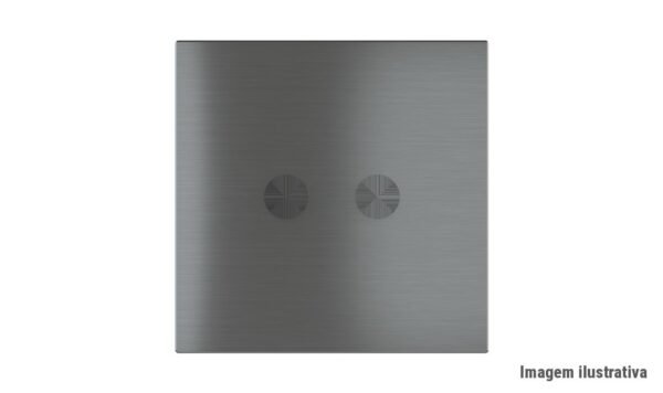 Placa Magnética Proxima Metal Personalizada – Botoeira 2 Teclas – Branco Puro