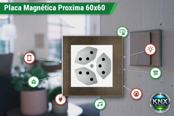 Placa Magnética Quadrada Proxima Metal – Janela 60x60 mm
