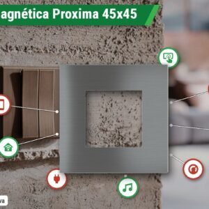 Placa Magnética Quadrada Proxima Metal – Janela 45x45 mm