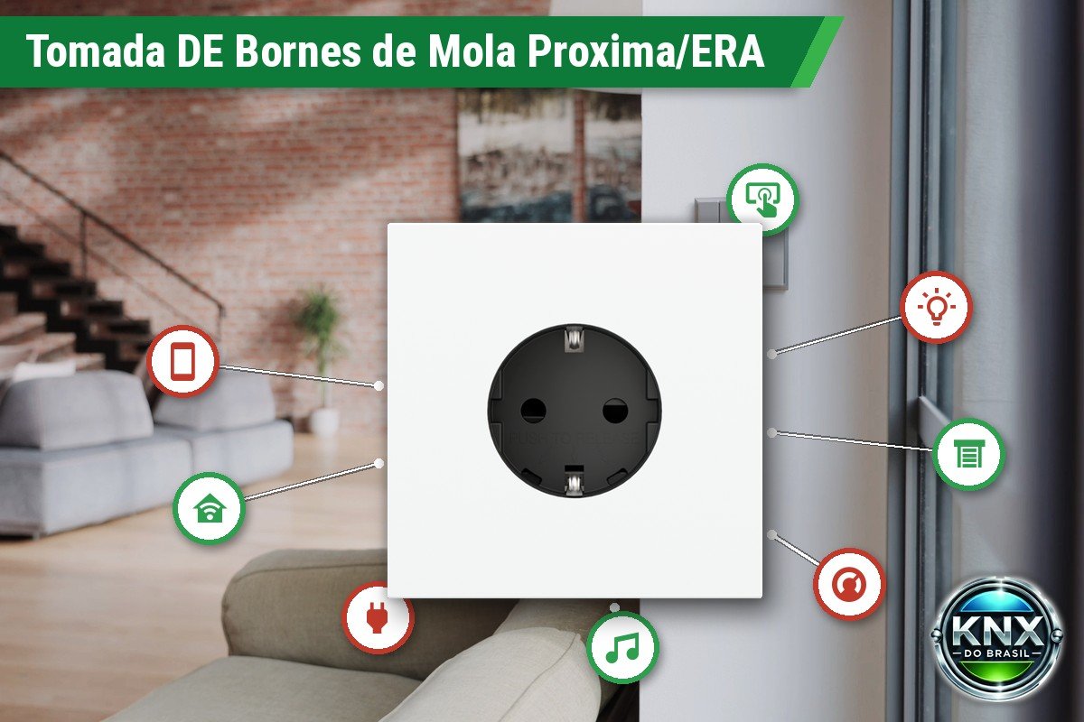Tomada DE com Bornes de Mola Série Proxima/ERA Antracite RAL 7016