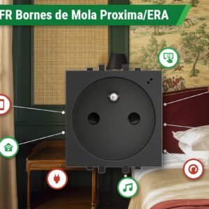 Tomada FR com Bornes de Mola Série Proxima/ERA Antracite RAL 7016