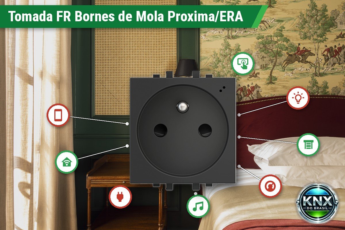 Tomada FR com Bornes de Mola Série Proxima/ERA Antracite RAL 7016