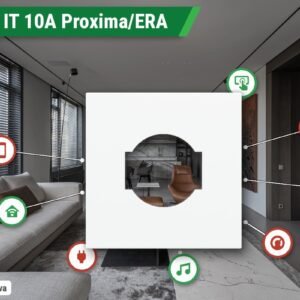 Tomada IT 10A Série Proxima/ERA Antracite RAL 7016 (1 Módulo)