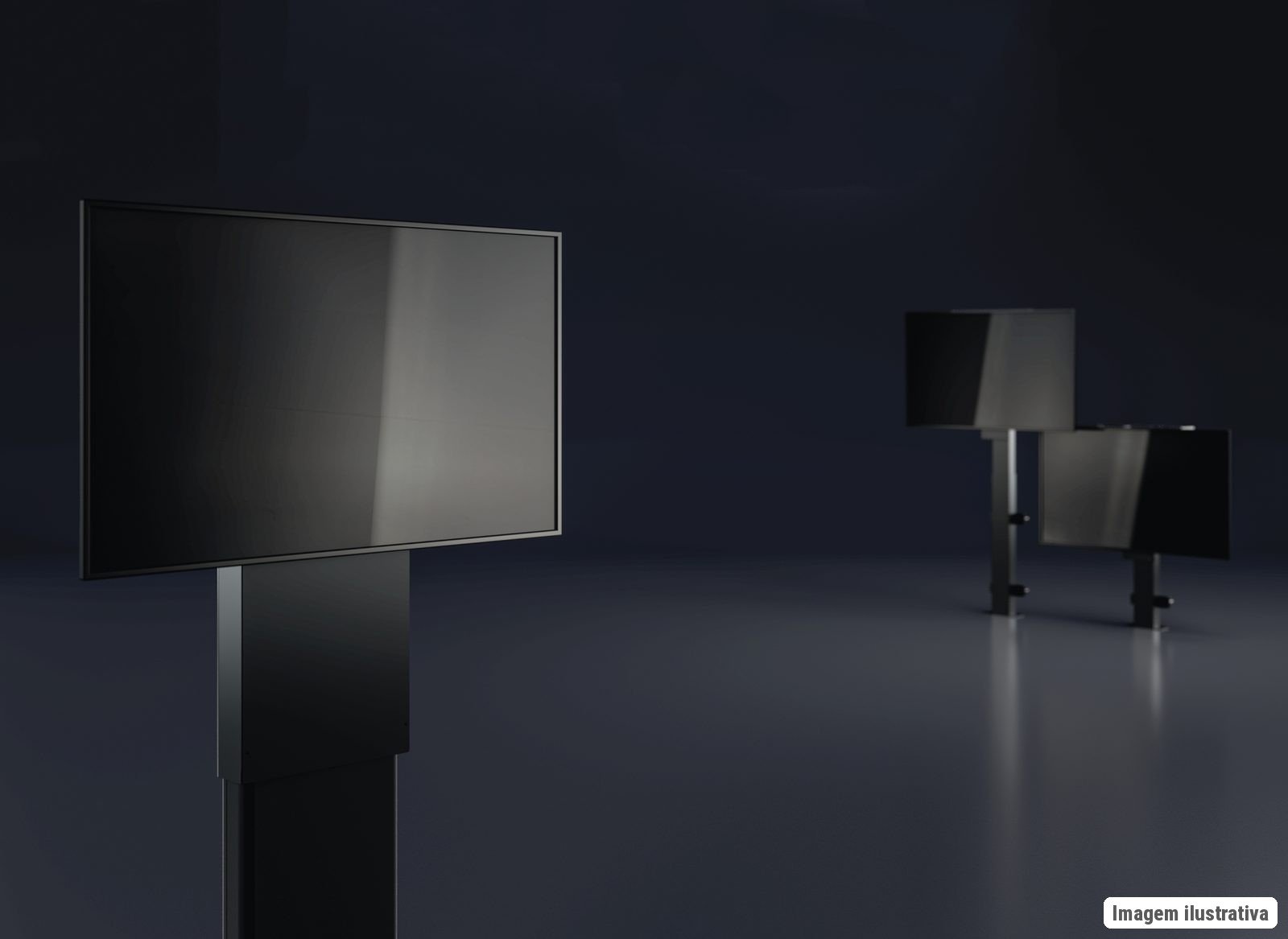 Caixa Acústica de Parede R20W 65W 50Hz–21kHz – Laqueada Preta, Tela Preta