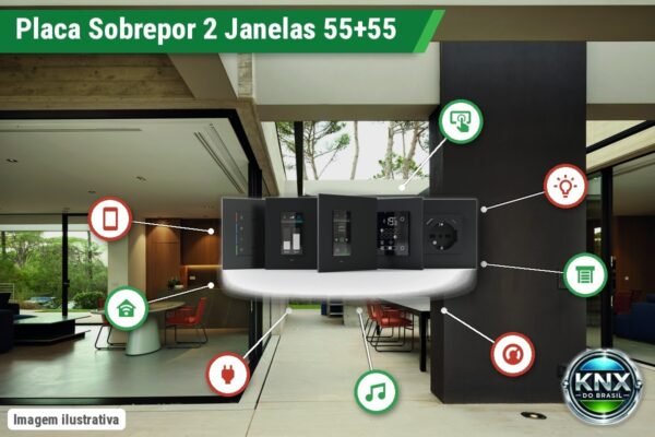 Placa Retangular de Sobrepor 2 Janelas (55x55 + 55x55) 98x168 – Séries 71/20Venti Placa Retangular de Sobrepor 2 Janelas (55x55 + 55x55) 98x168 – Séries 71/20Venti