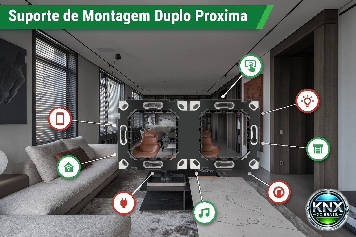 Suporte de Montagem Duplo (2 Postos) – Série Proxima