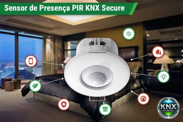 Sensor de Presença PIR Multifunção KNX Secure de Teto – Branco