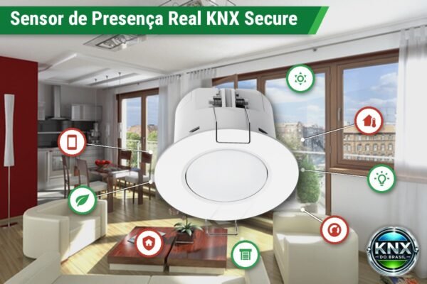 Sensor de Presença Real Multifunção KNX Secure de Teto – Branco