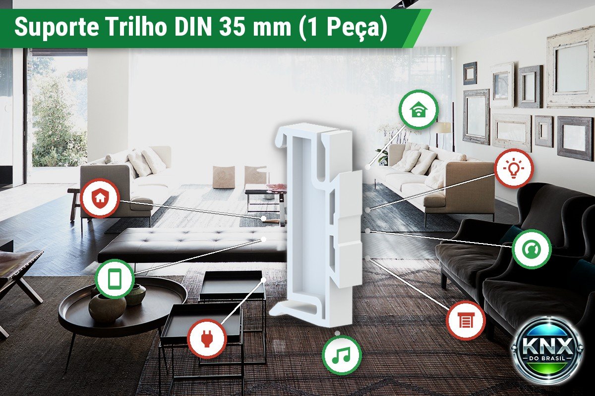 Suporte para Trilho DIN 35 mm para Interfaces Universais (1 Peça)