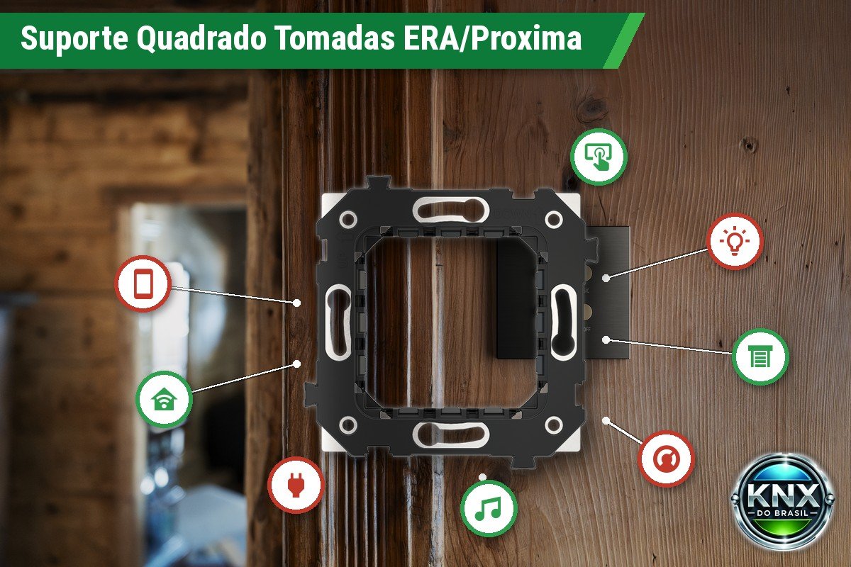 Suporte de Montagem Quadrado para Tomadas – Séries ERA e Proxima