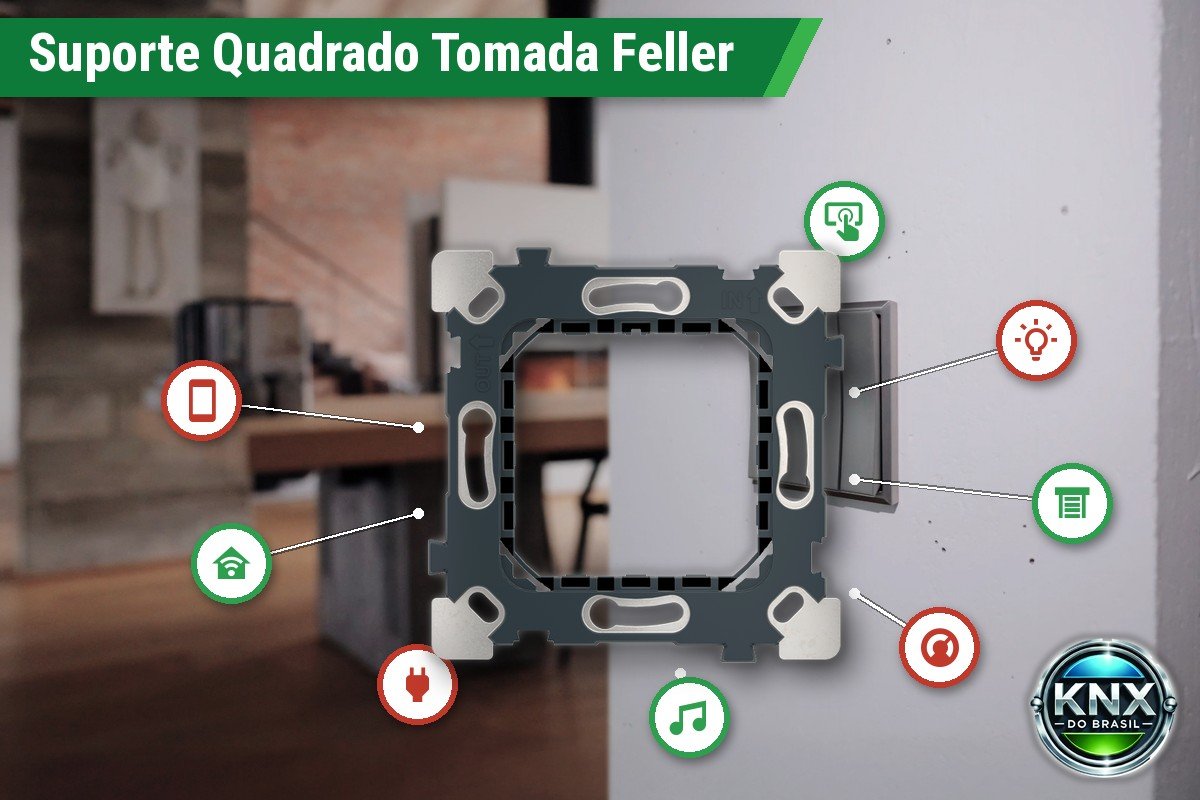 Suporte de Montagem Quadrado para Tomada Feller Simples/Tripla – Séries Proxima/ERA