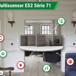 Cover Multissensor ES2 com Símbolos Série 71 (60x60) – Fenix NTM Cinza Ephesus